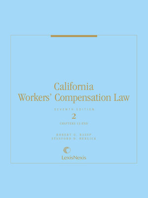 cover image of California Workers' Compensation Law